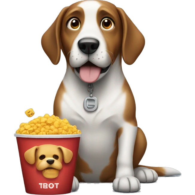 Dog at movie theater  emoji