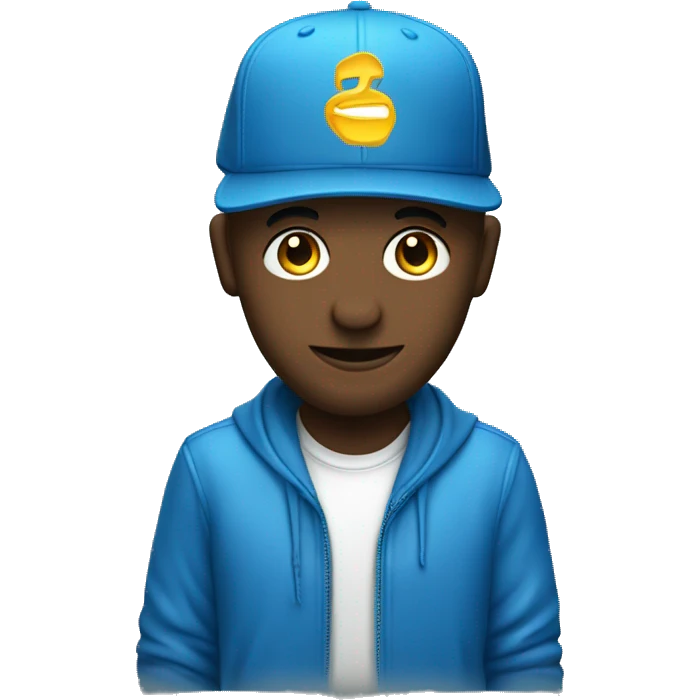Hazme un dj con una gorra azul emoji