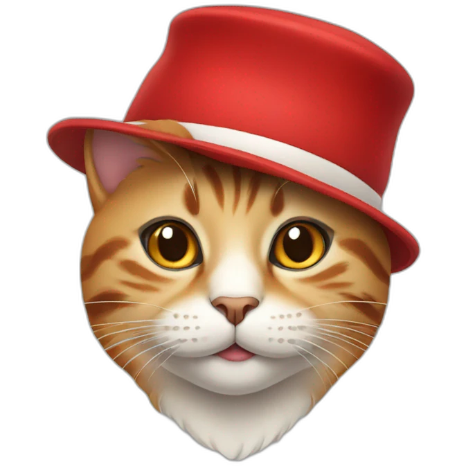cat with red hat emoji