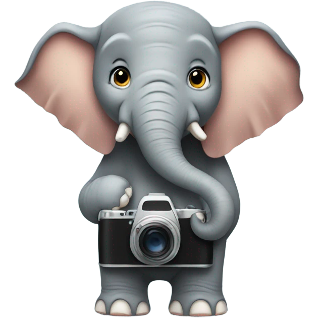 Elephant with camera  emoji