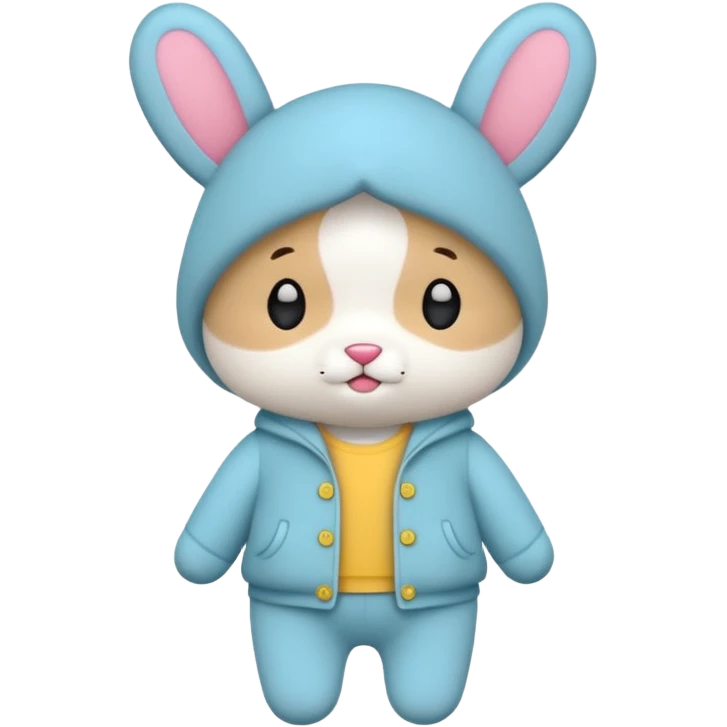 Labubu with cute Outfit  emoji
