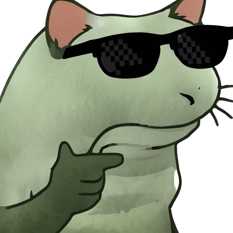 Cat with sunglasses emoji