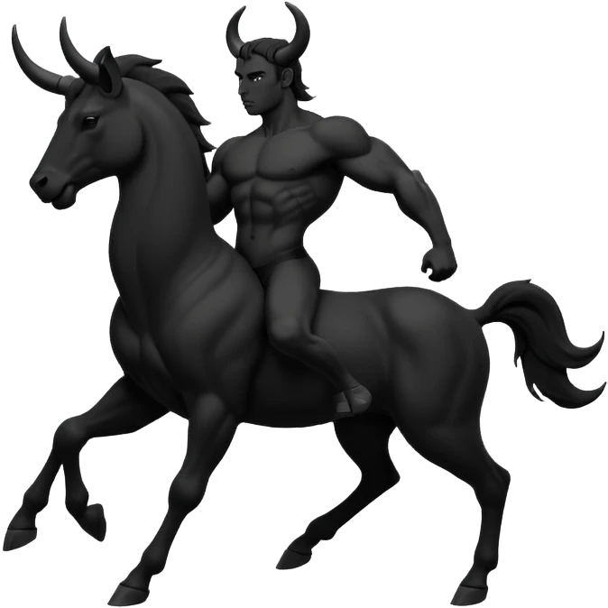 centaur bull siluet emoji