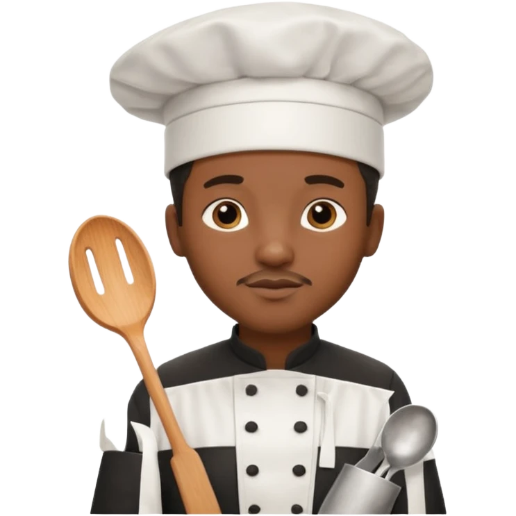 black man chef emoji