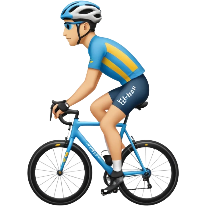 crea la imagen de un ciclista con el nombre TEZH y que sea de perfil emoji