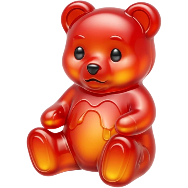 Sad Gummy bear melting into ground emoji