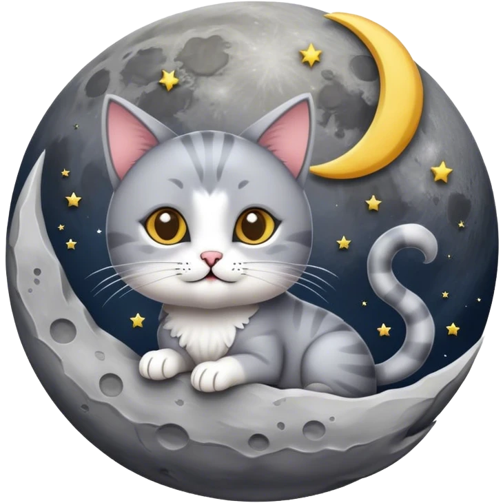Cat on the moon emoji