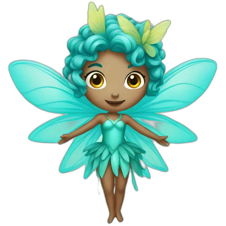 Turquoise fairy emoji