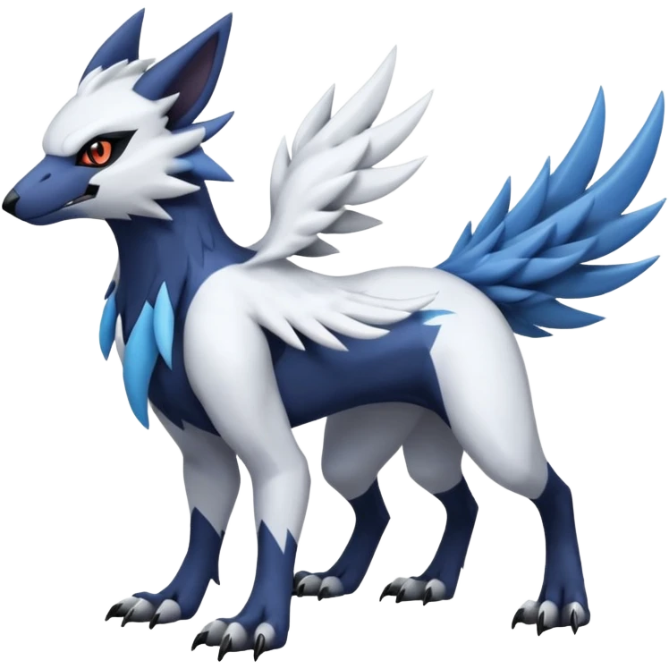 Nargacuga-Absol-Silvally-Wolf-Latios-fusion, full body  emoji