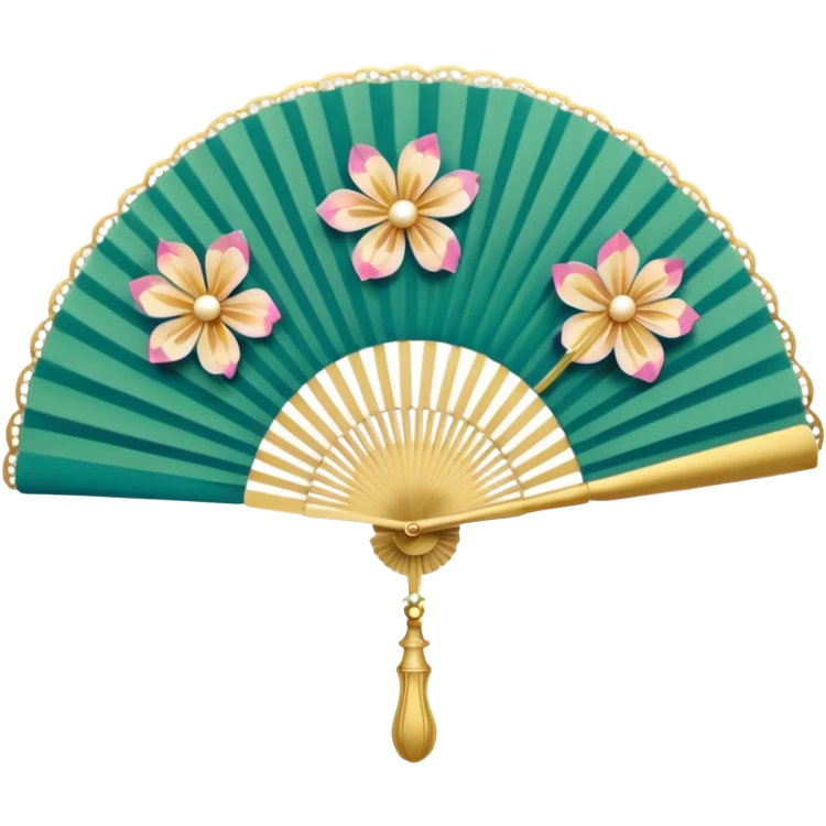 Fan: An open, handheld fan, often associated with opera or classic theatre emoji