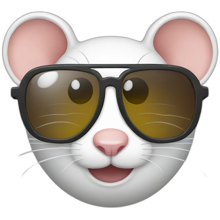 Mouse doctor sunglasses emoji