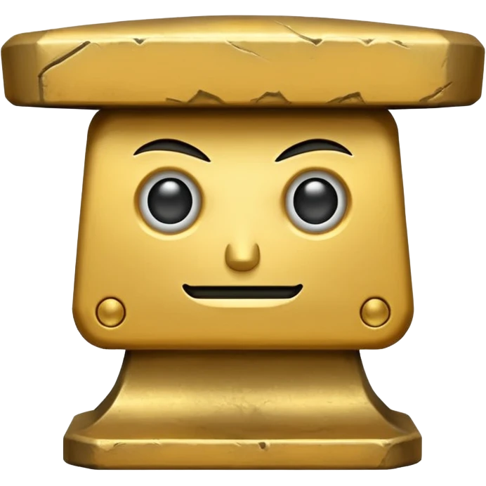 Anvil with a face emoji