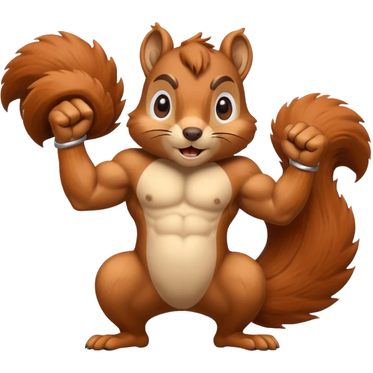 Squirrel with big muscles  emoji