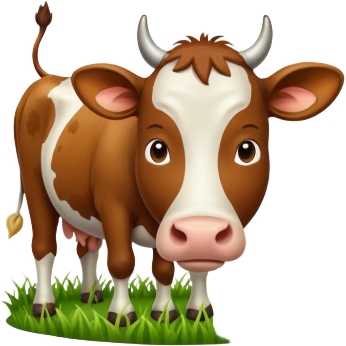 cow eating grass emoji