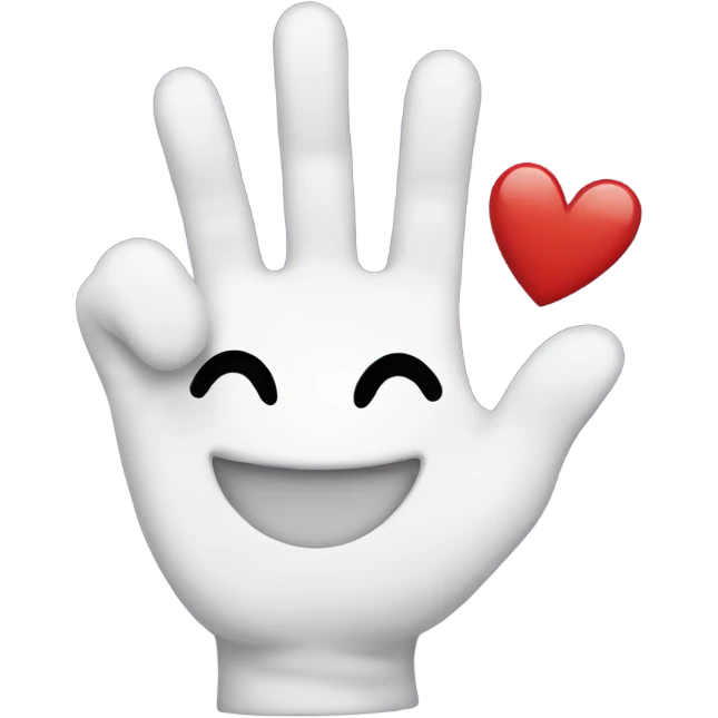 Happy with heart hand  emoji