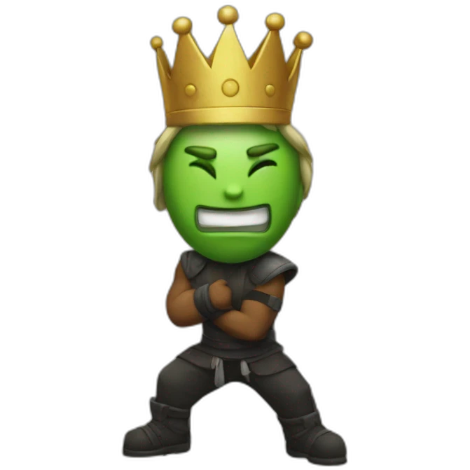 XD with an krown emoji