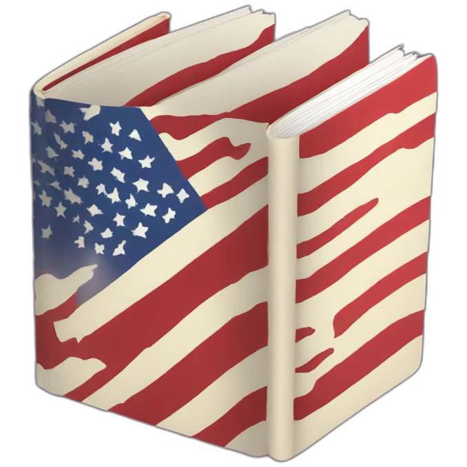 book with american flag cover emoji
