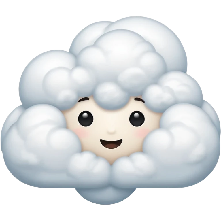 simple cloud shape photo frame emoji