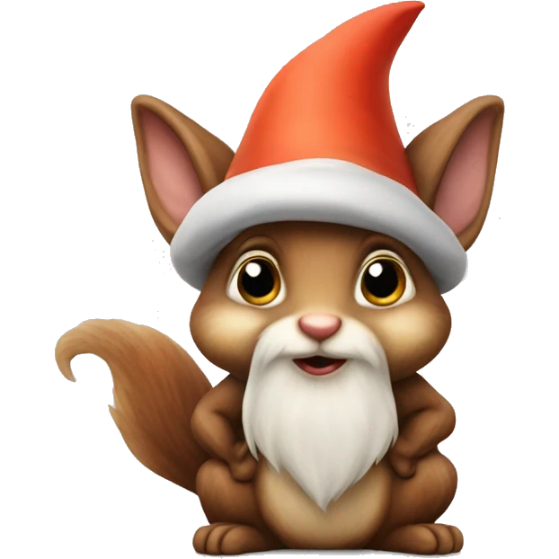 cute gnome squirrel gnome emoji