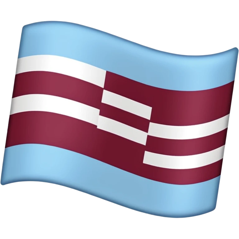 Austria flag with dark burgandy and light blue colours instead Weymouth Fc sign emoji