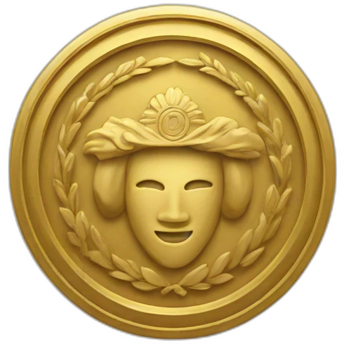 gold emblem with seal emoji