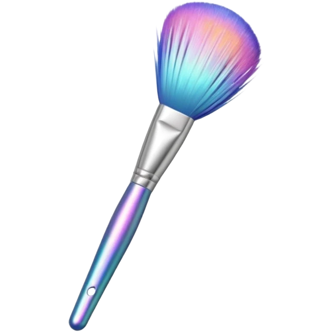 Iridescent makeup brush emoji