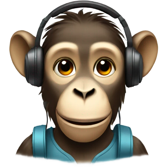 monkey donkey with headphones emoji