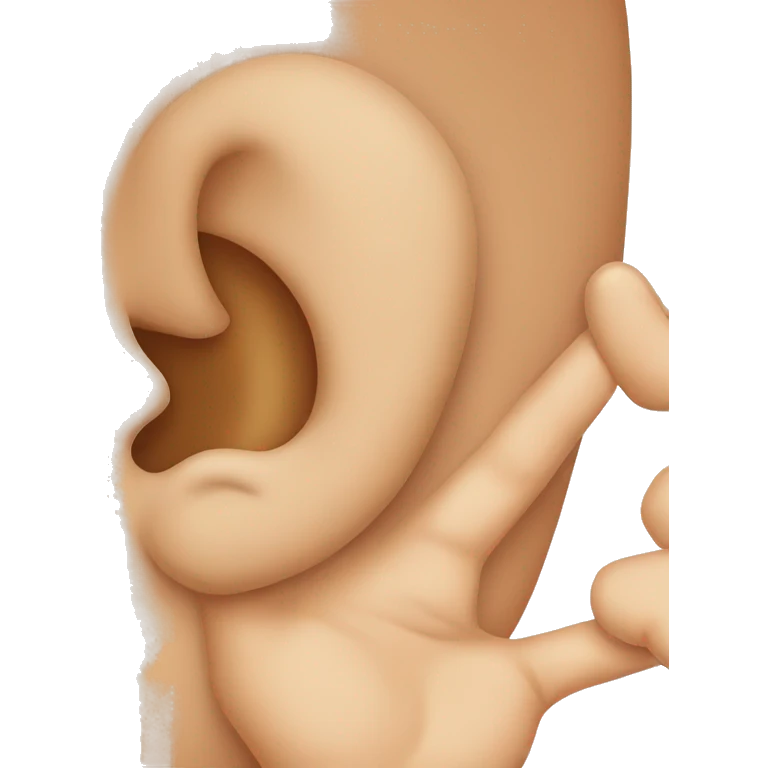 Ear pulling sorry emoji