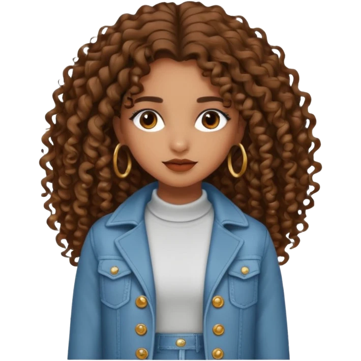 Brown girl aesthetic emoji