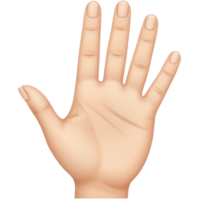 Little finger up and all the others are down with the thumb holding them. emoji