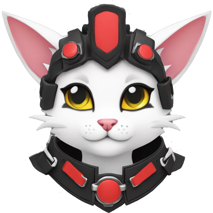 Anthro cool cute edgy elegant pretty black punk techwear red fantasy nargacuga-bat-cat-Fakemon collar harness warrior full body emoji