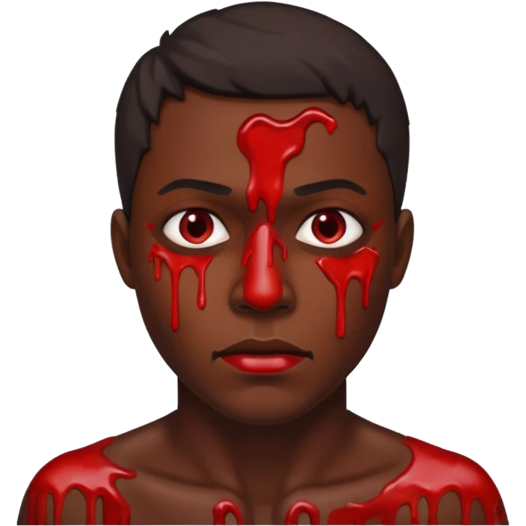 man covered in blood emoji