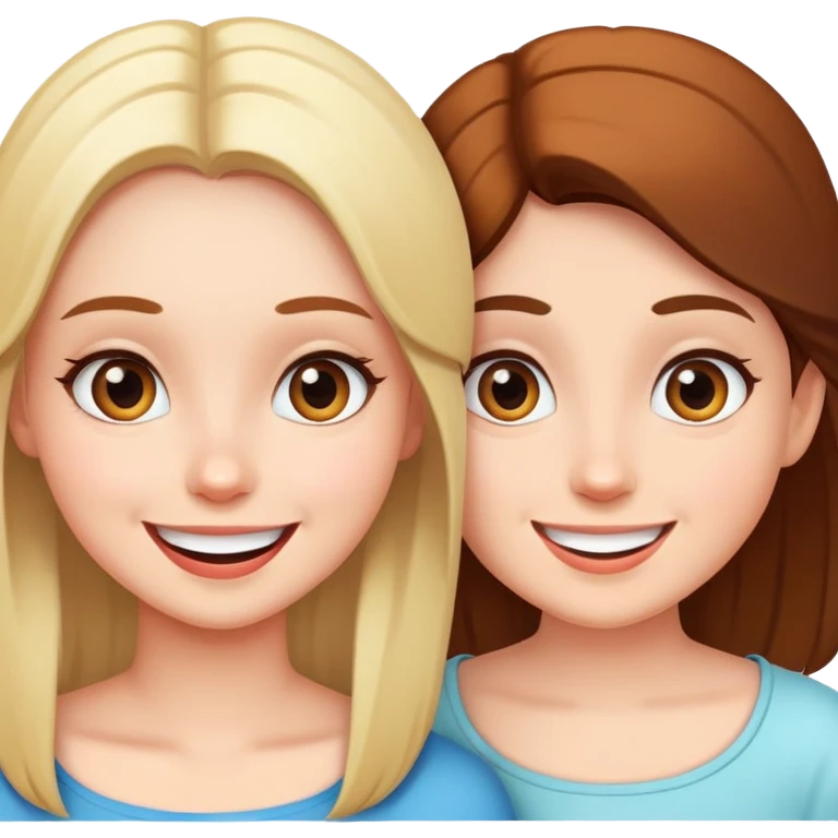 A girl that’s amazed in her friends beauty  emoji