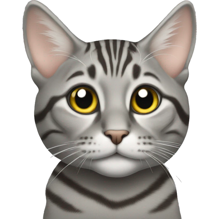 Gray tabby laying emoji