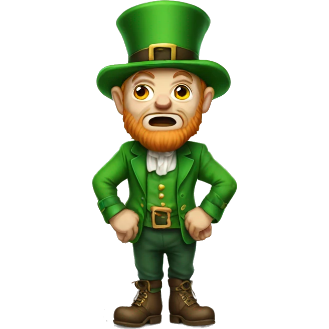 crying leprechaun emoji