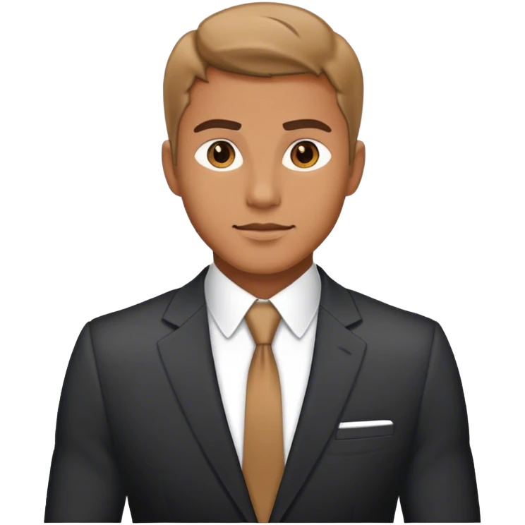 handsome man in suit emoji