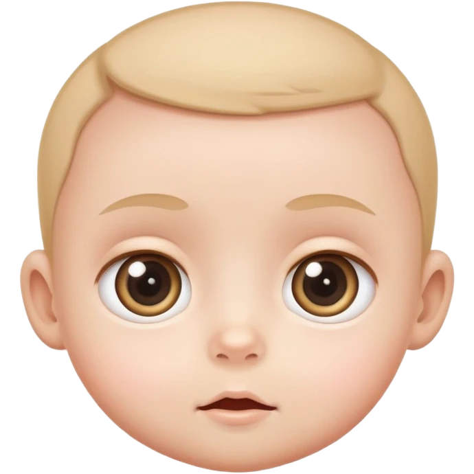 flat baby face with big eyes emoji