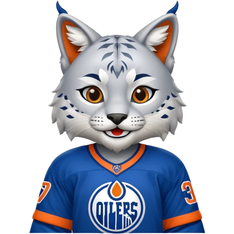 Mascot Lynx Edmonton Oilers emoji