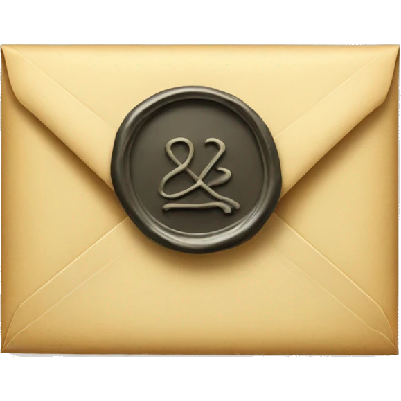 an envelope with a wax seal emoji