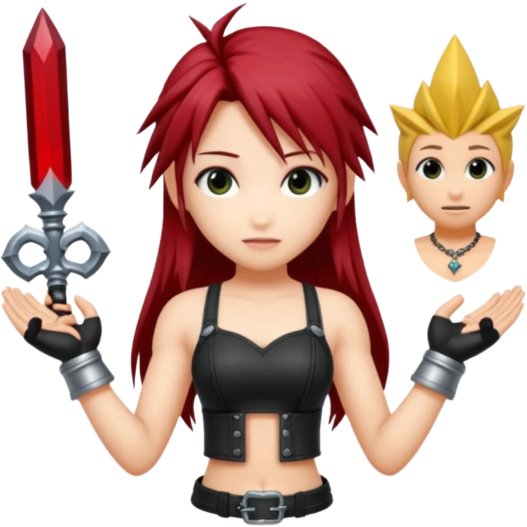 j'aimerai des emotes en lien avec tifa de final fantasy 7 et sora de kingdom hearts emoji