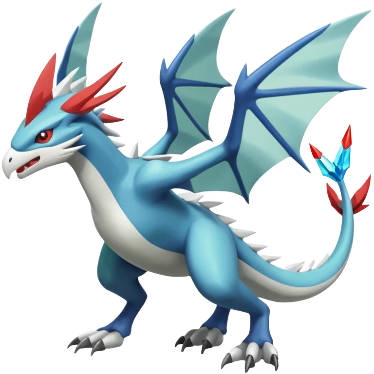 Scyther-Latios-Salamence-Silvally-Kyurem-fusion, full body emoji