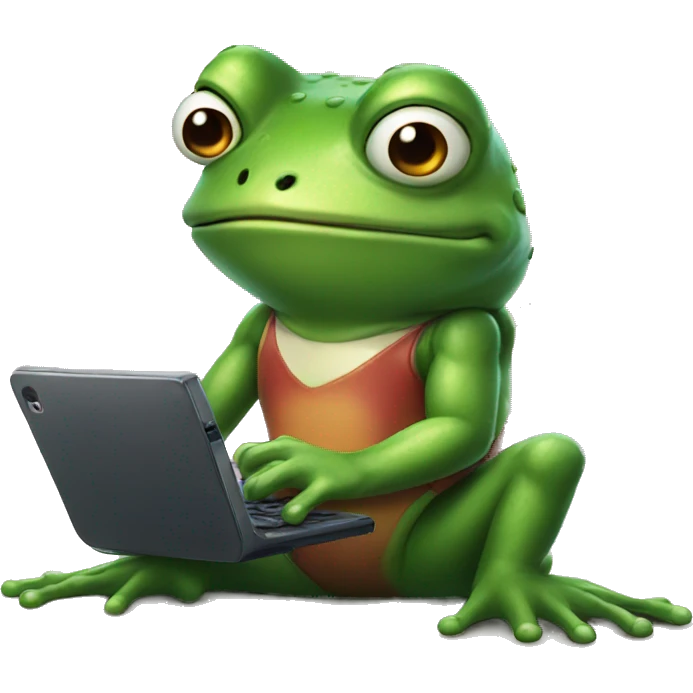 Frog playing videogames emoji