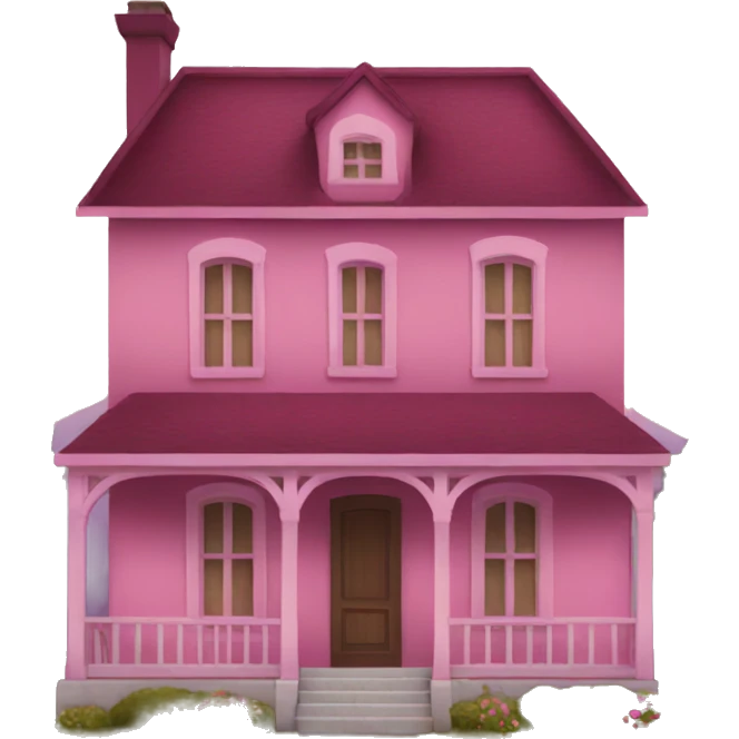 burgundy pink house emoji