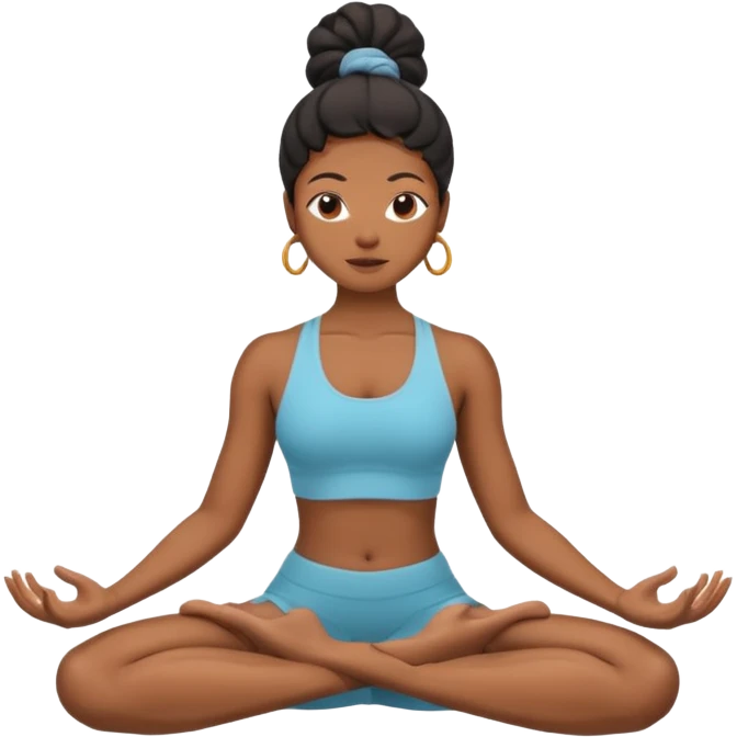 Yoga Practitioner black woman  emoji