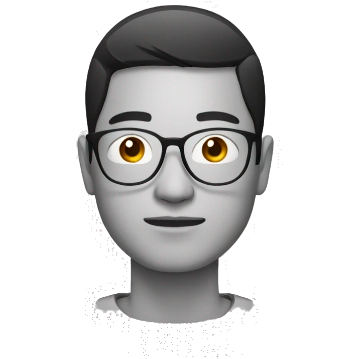 asian man with round glass emoji