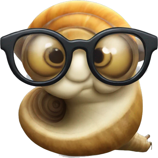Snail with glasses emoji