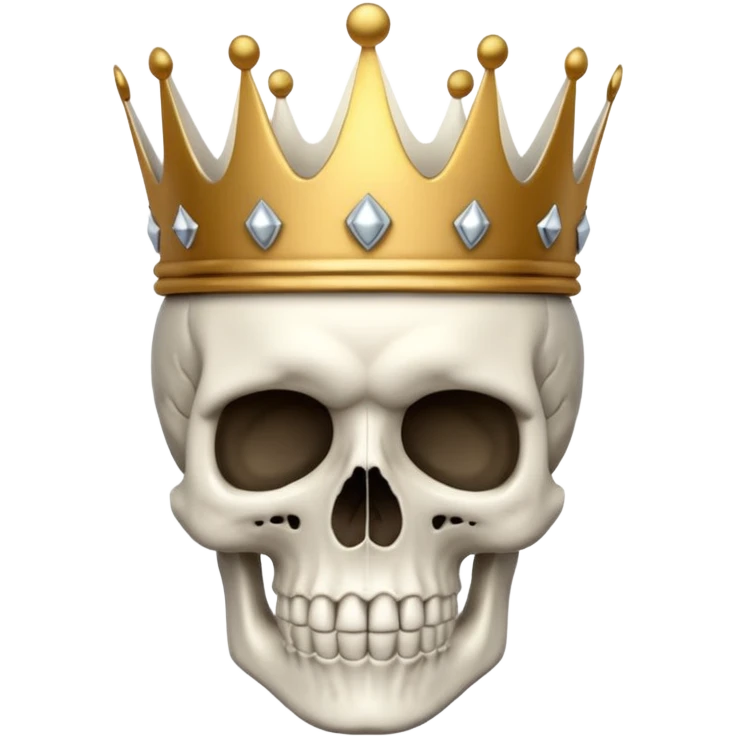 Skull with Crown PNG emoji