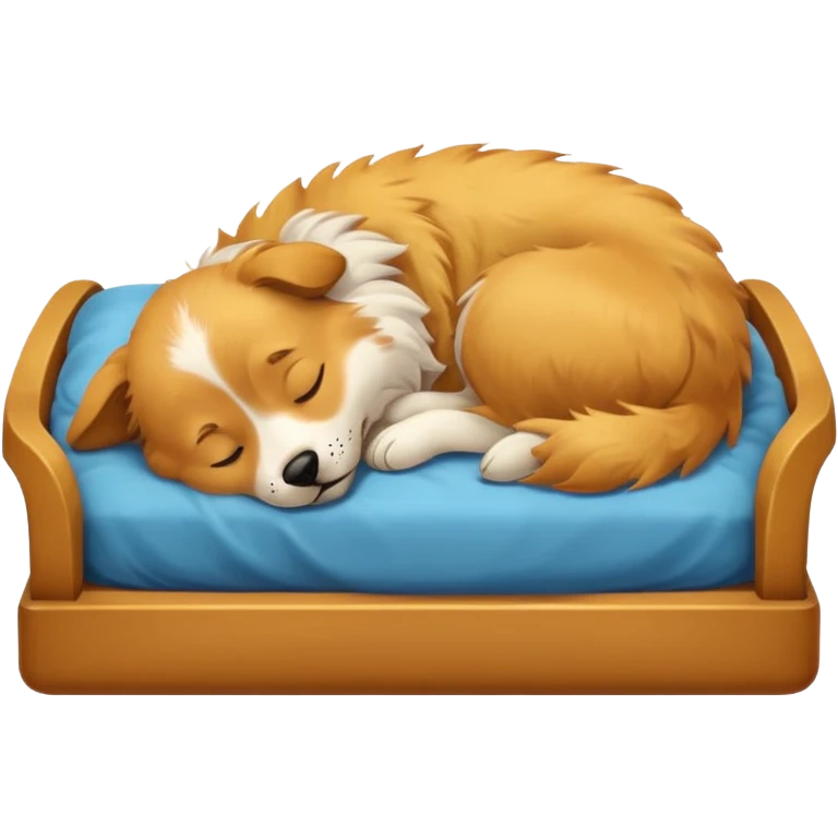 dog sleeping in a bed emoji
