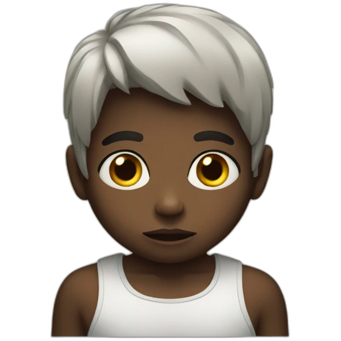 child with hunger emoji