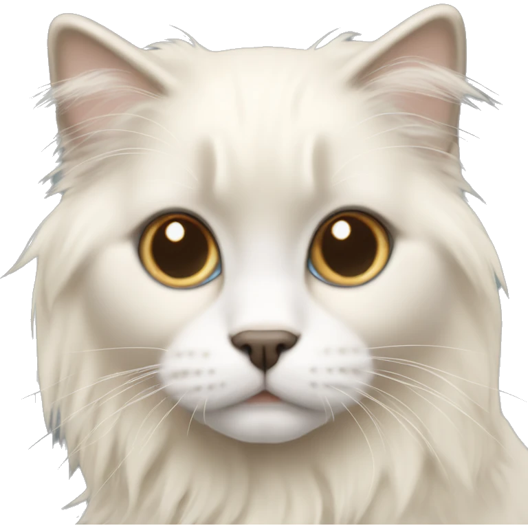 white and cream colored ragdoll  emoji